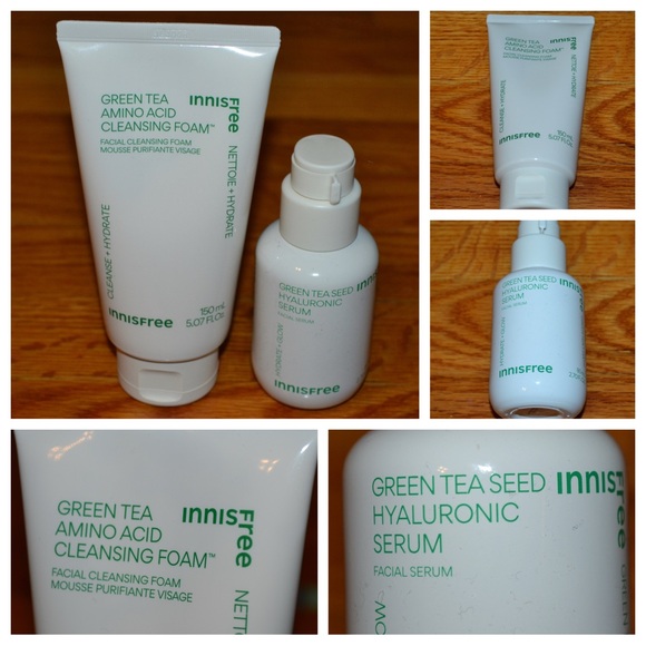 InnissFree Other - InnissFree Green Tea and Amino Acid foaming face wash and hyaluronic serum - NEW